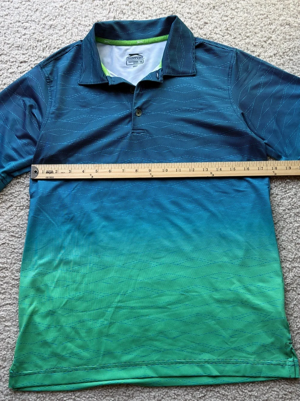 Boy’s Blue-Green Gradient Golf Polo Shirt